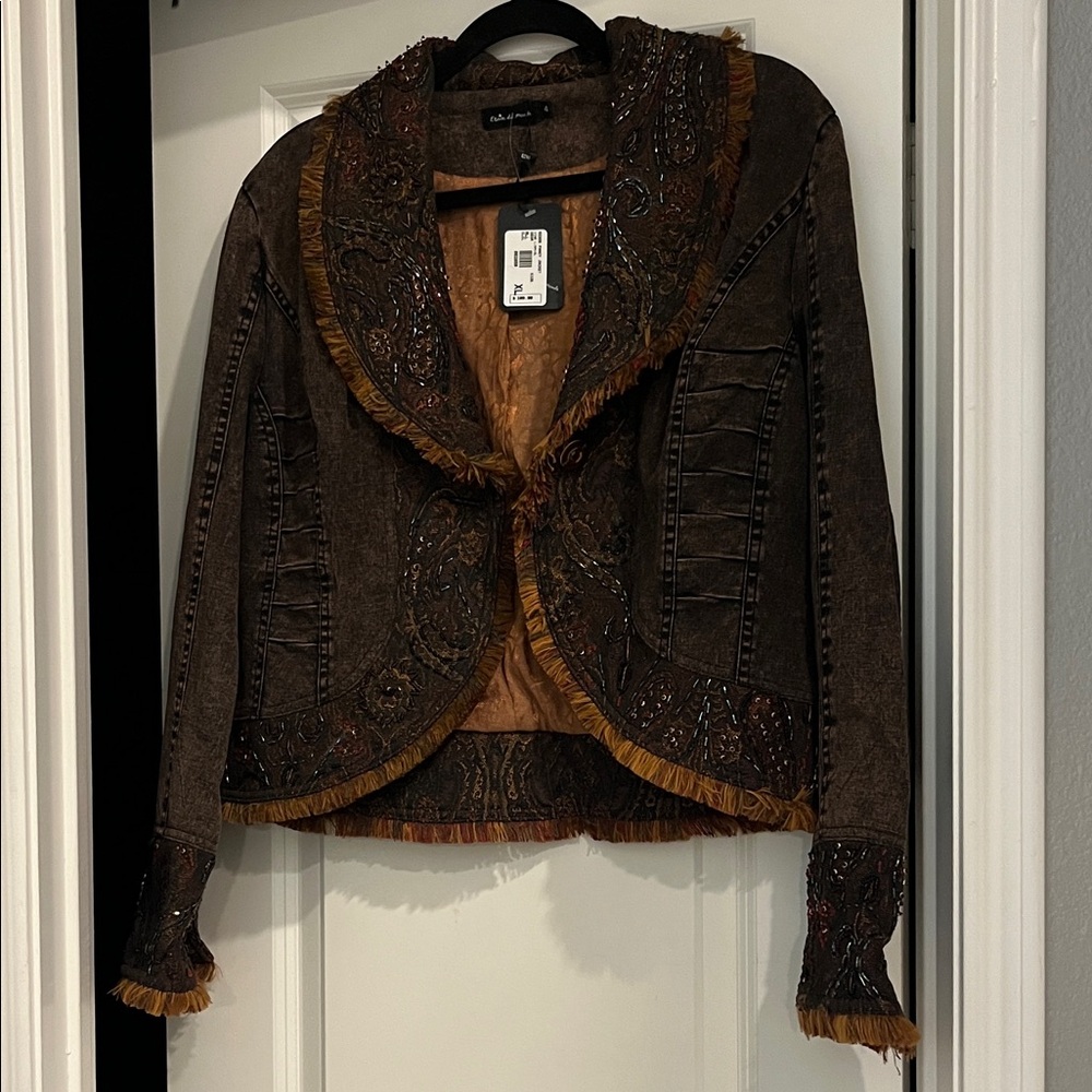Eroile du Monde Beaded Brown Jacket